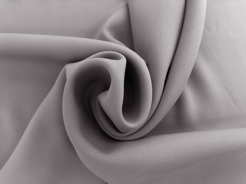 Polyester and Spandex Stretch Crepe in Silver1