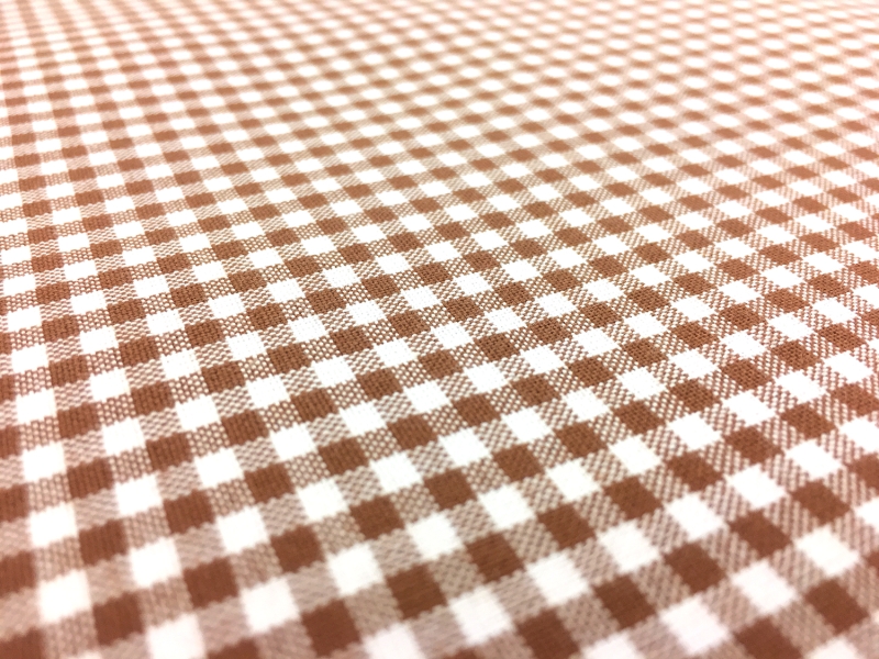 Carolina Cotton Gingham in Chocolate2