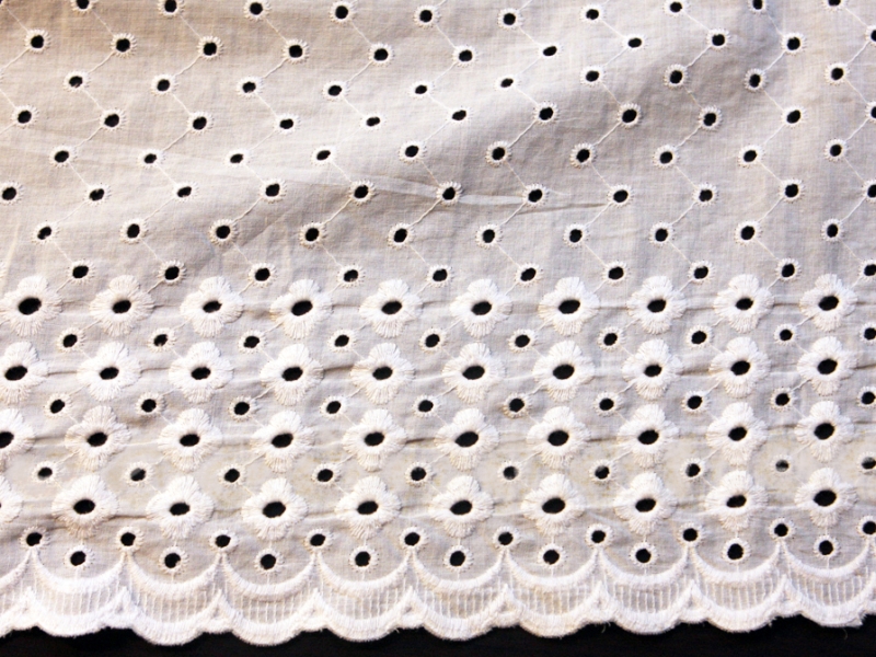 Cotton Eyelet in White0
