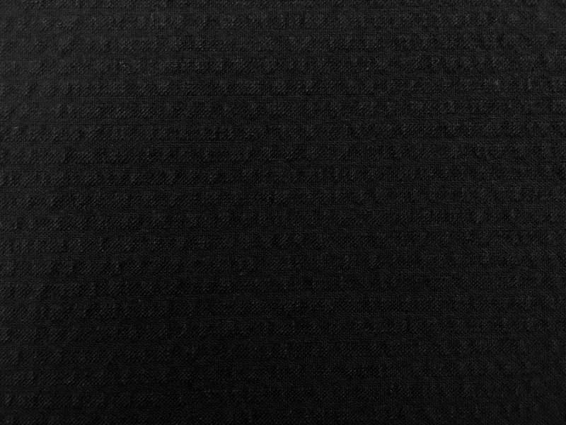 Cotton Seersucker in Black0