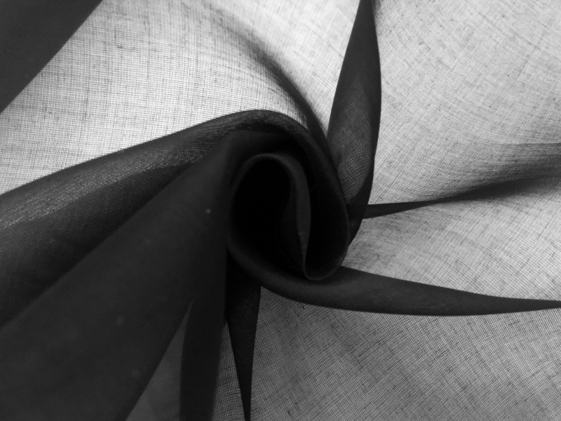 Swiss Cotton Organdy in Black0