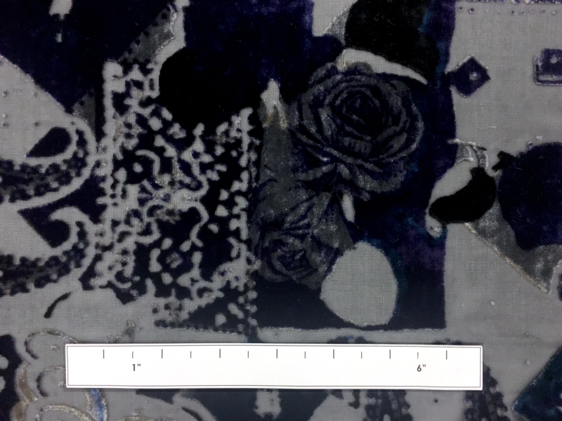 Silk Rayon Burnout Velvet With Multi Pattern Motif1