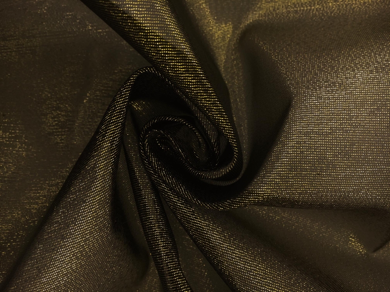 Italian Metallic Crinoline in Black Gold0