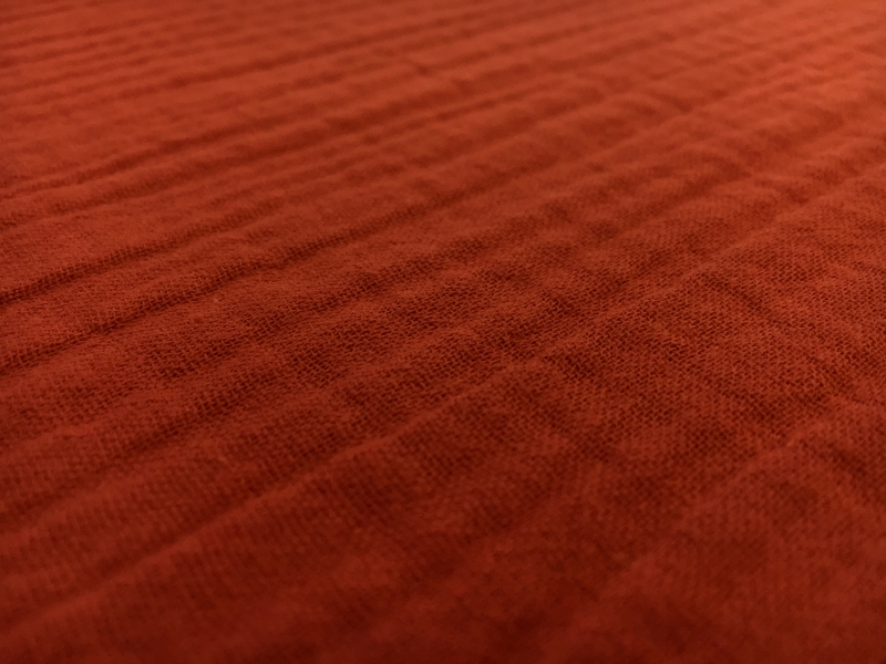 Cotton Crinkle Double Gauze in Auburn0