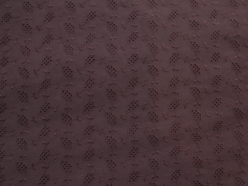 Cotton Voile Eyelet in Brown1