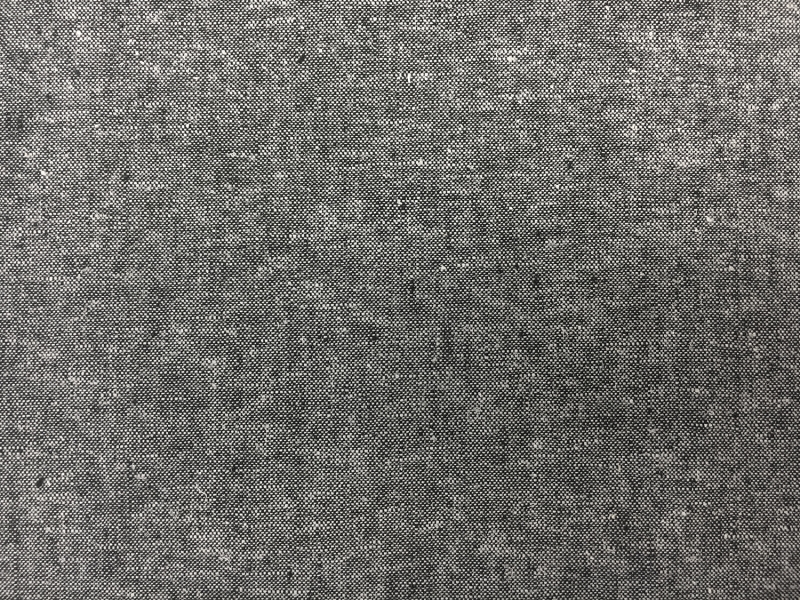 Yarn Dyed Linen Cotton Blend in Black2