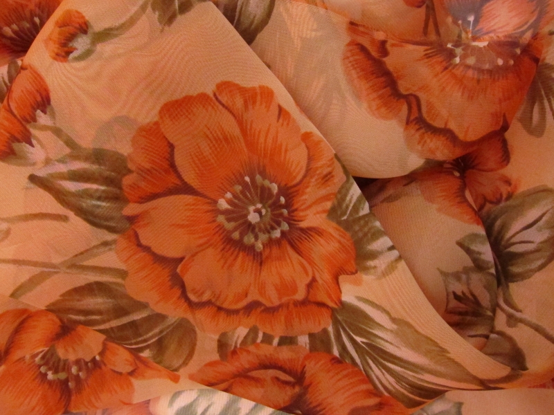 Printed Iridescent Silk Chiffon2