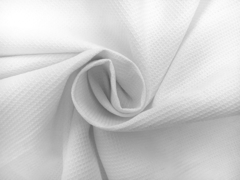 Pima Cotton Baby Waffle Pique in White1