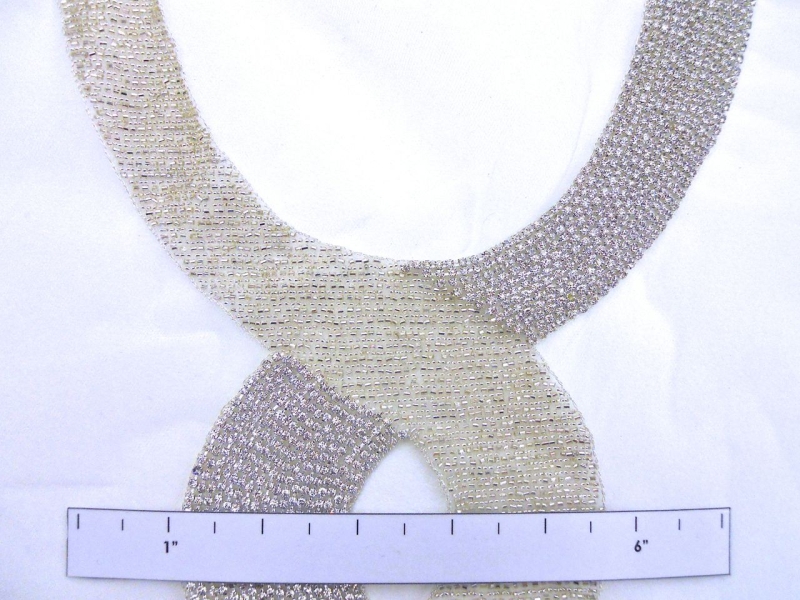 Clara Silver Crystal Beaded Tulle Bodice1