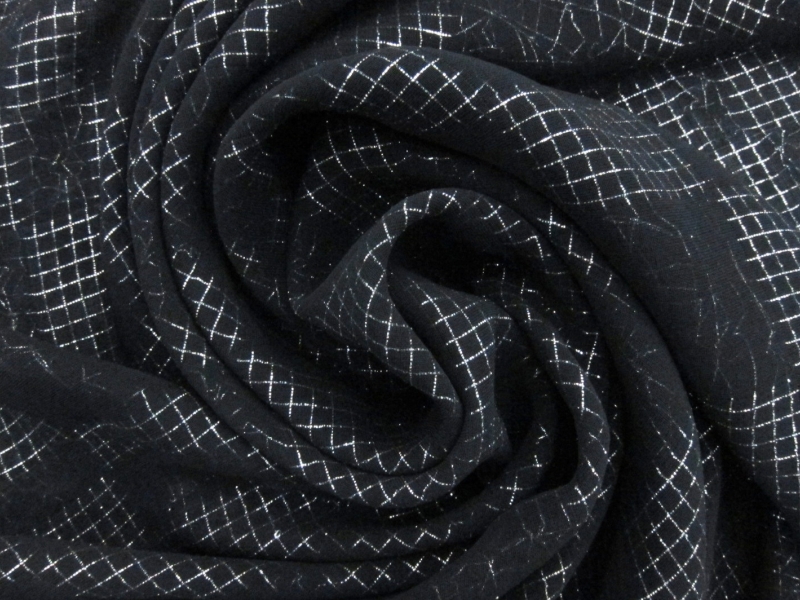 Metallic Double Layer Rayon Georgette Fil Coupé 3