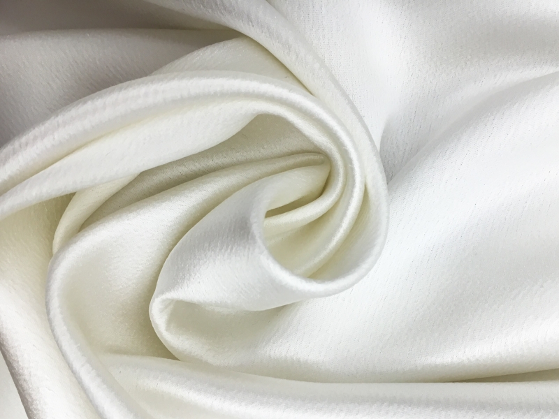Italian Couture Double Face Silk Crepe Back Satin in Off White1