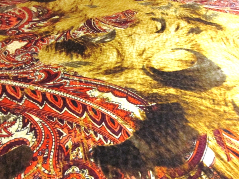 Printed Hammered Silk Charmeuse2