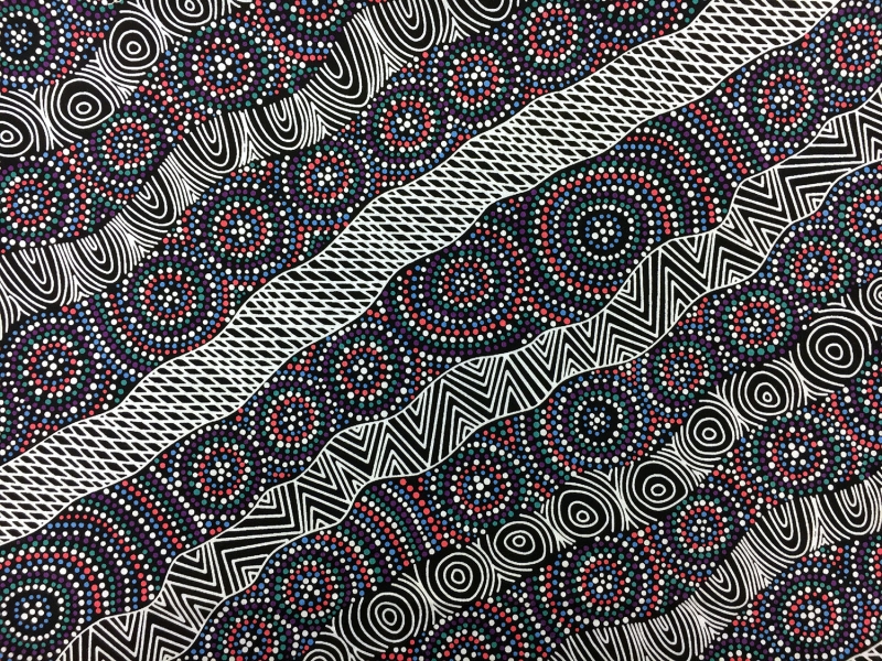 Australian Cotton Print With Aboriginal Motif 0