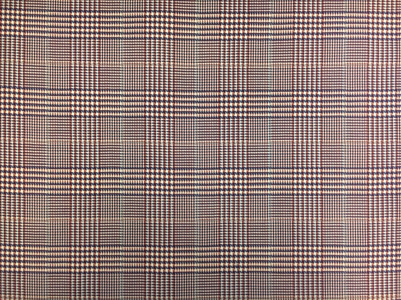 Italian Wool Lycra Glen Plaid in Ochre0