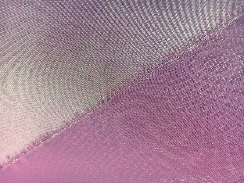 Microfiber Gold Metallic Chiffon in Orchid1