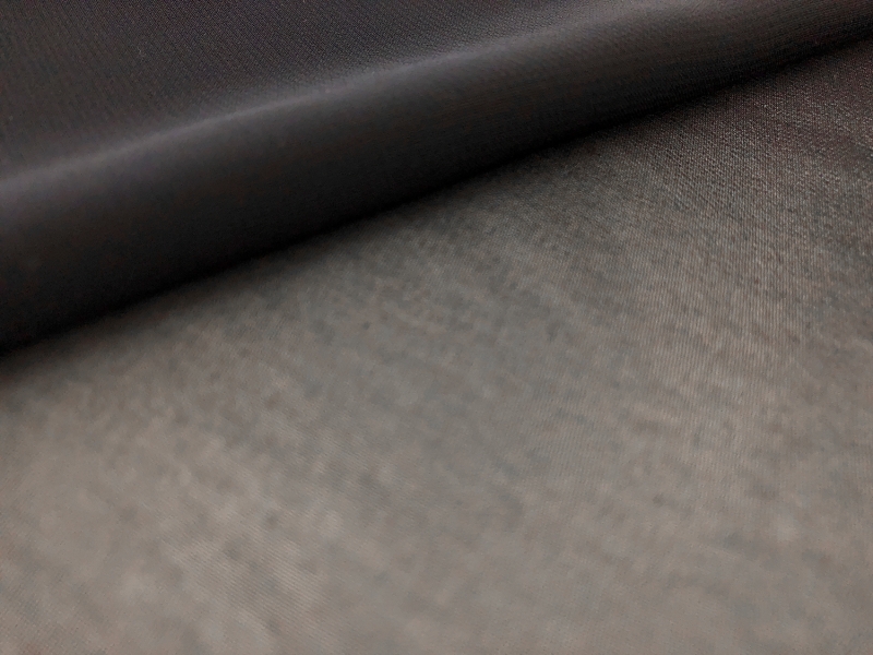 Japanese Polyester Chiffon in Black0