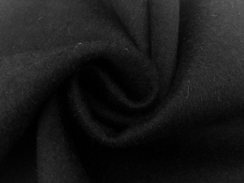 Italian Cashmere Doubleface Coating in Ochre and Black2