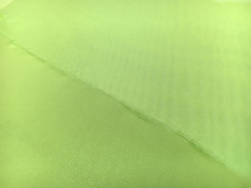 Microfiber Gold Metallic Chiffon in Lime1