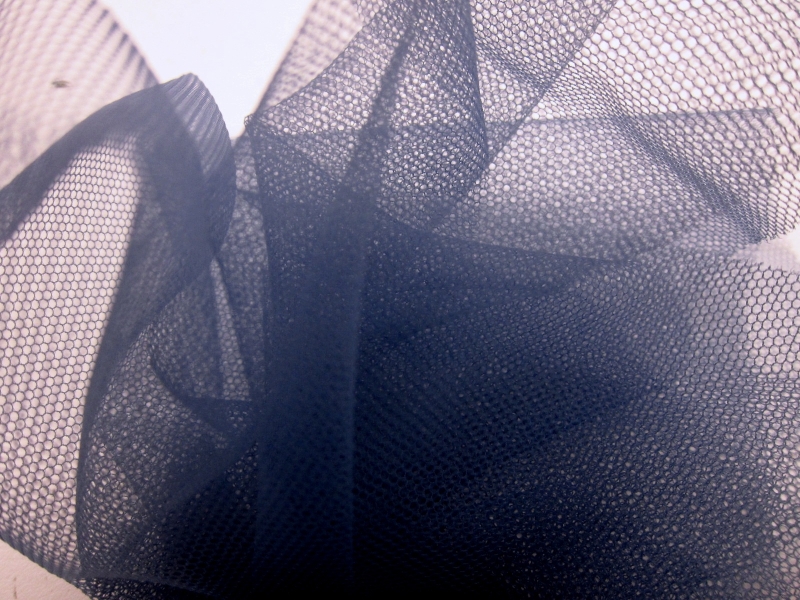 Italian Nylon Tulle in Notte1