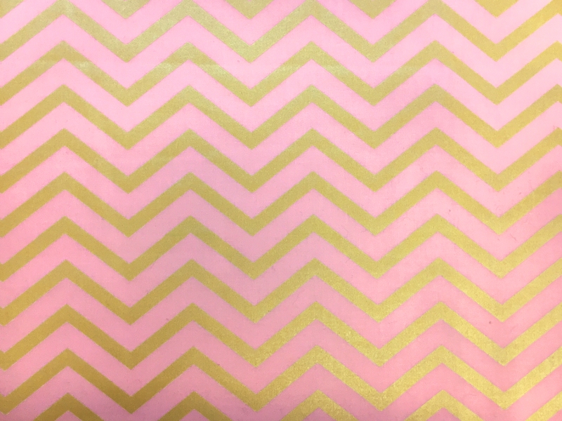 Cotton Broadcloth Metallic Zigzag Print0