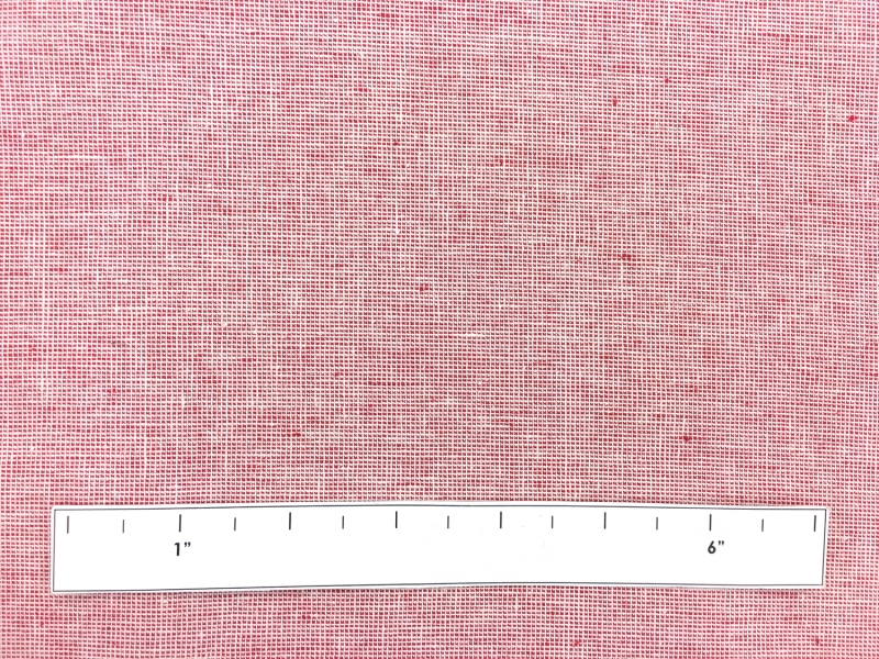 Homespun Two Toned Linen Cotton Blend in Scarlet1