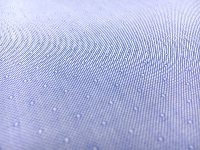 Cotton Oxford Dobby Shirting in Blue2