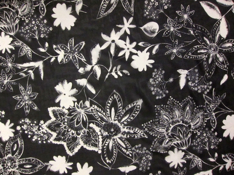 Printed Silk Chiffon0