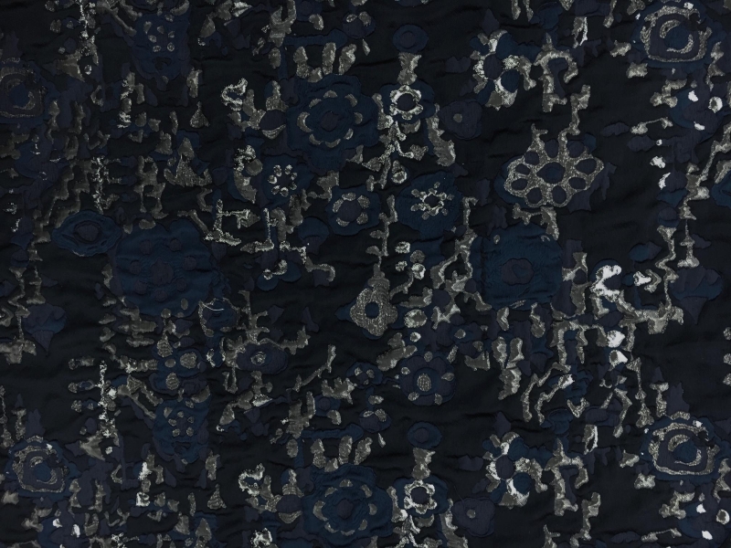 Metallic Brocade with Abstract Flowers0
