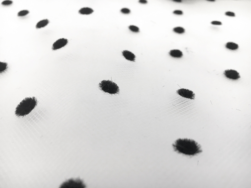 Polka Dot Flocking on Tulle0
