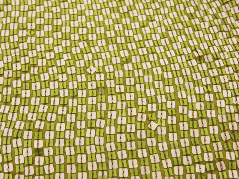 Sequins on Silk Chiffon0