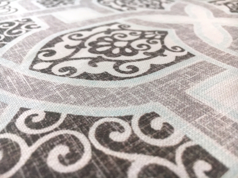 Light Weight Linen Print Arabesque Mosaic 2