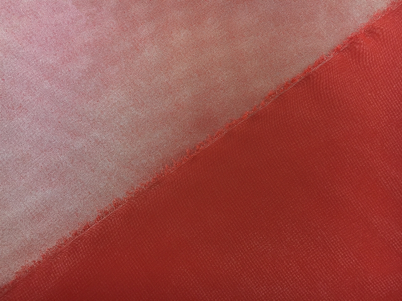 Microfiber Silver Metallic Chiffon in Red2