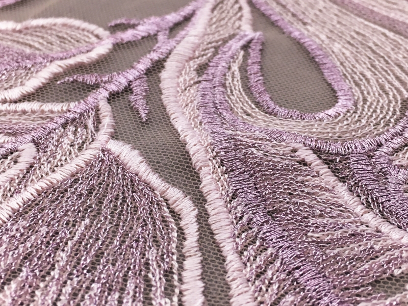 Metallic Embroidered Tulle Panel3