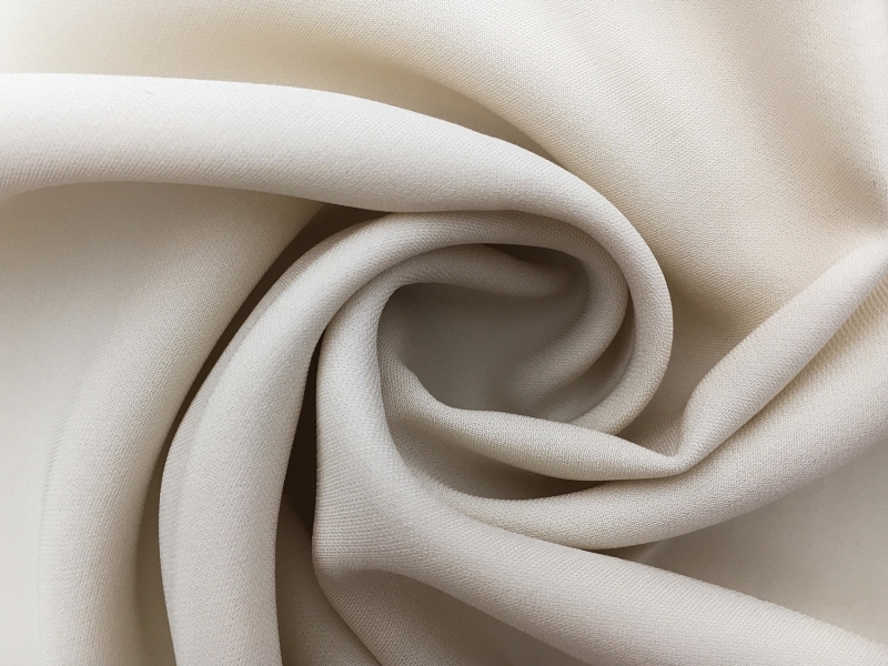 Silk and Viscose Blend Heavy Georgette in Eggshell0