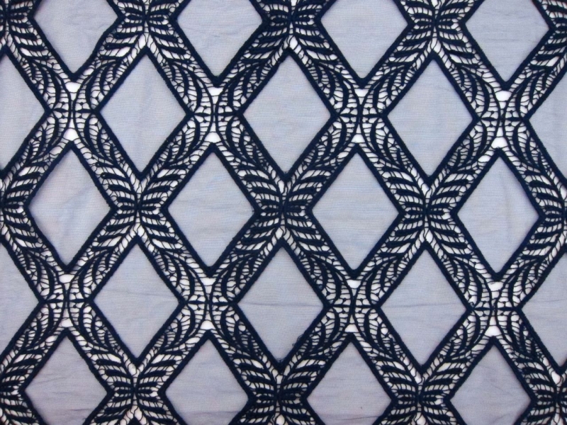 Novelty Embroidered Cut Out Tulle0