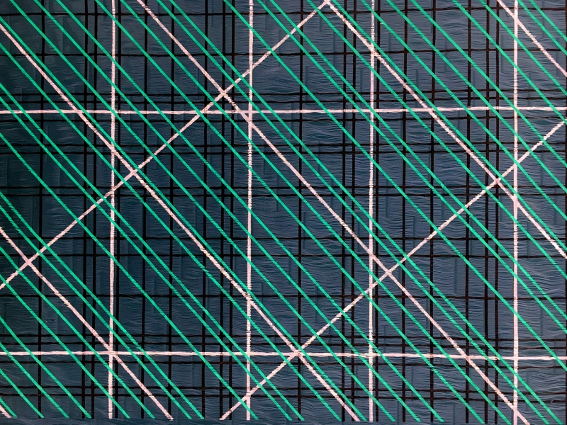 Calvin Klein Handpainted Novelty Liquid Look Weave Taffeta Panel0