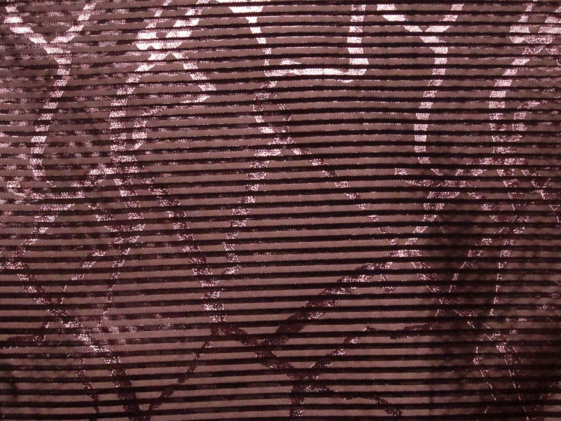 Silk Blend Metallic Stripe Organza0