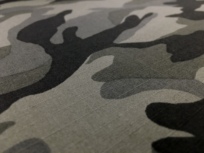 Japanese Camouflage Cotton Ripstop in Grey2