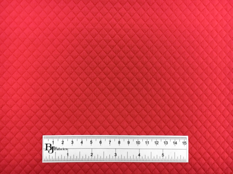 Poly Spandex Novelty Quilted Knit in Coral3