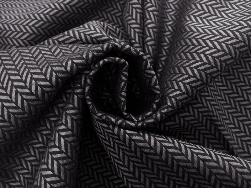 Cotton Shirting With Herringbone Dobby1