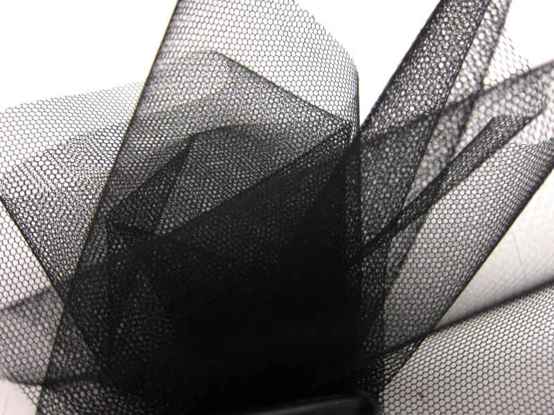 Italian Nylon Tulle in Nero1