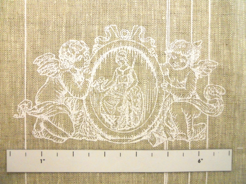 Linen Upholstery Angel Script Print1