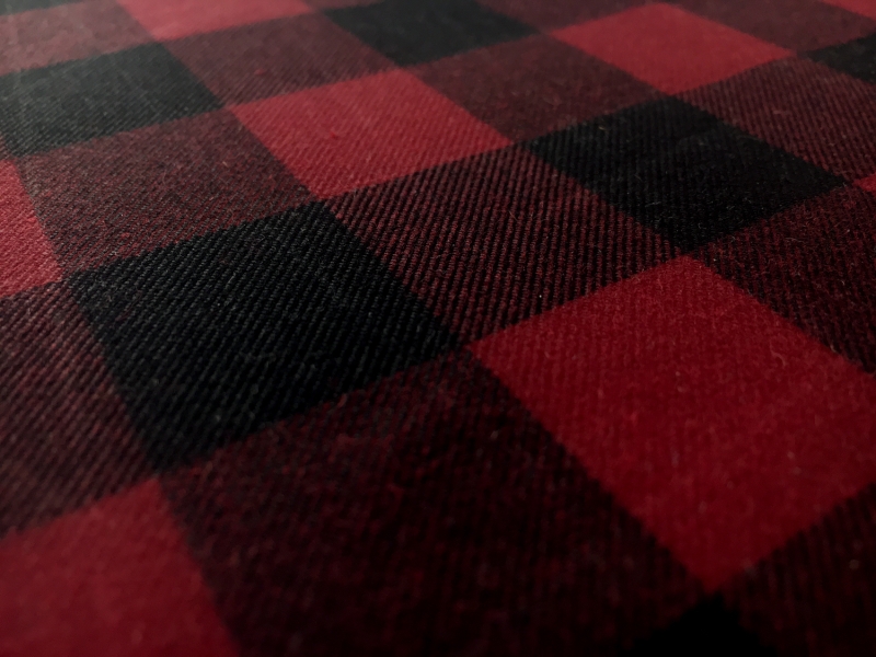 Cotton Wax Cloth in Buffalo Plaid1