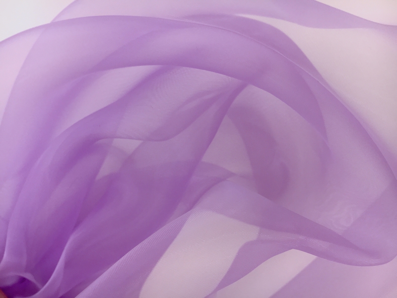 Japanese Polyester Extra Fine Organza in Lavender0
