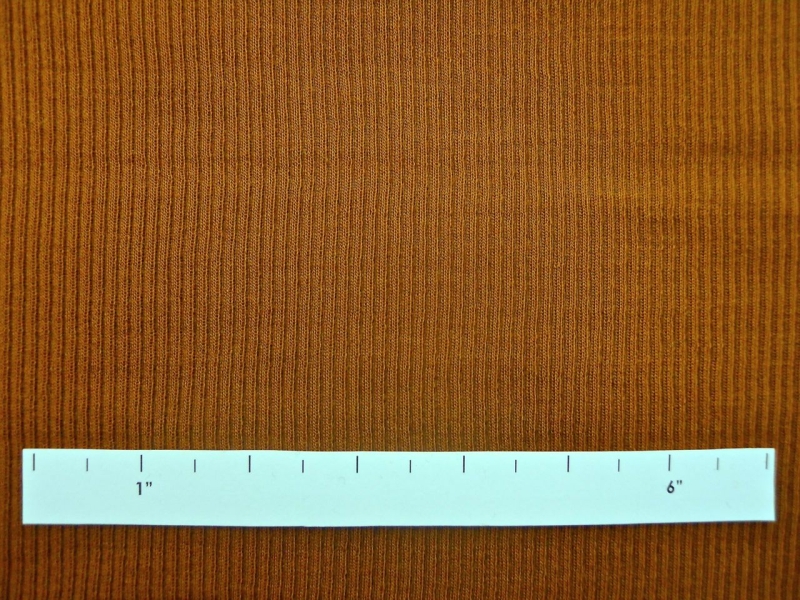 Virgin Wool Rib Knit in Rust1