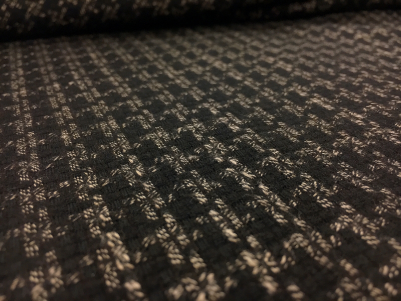 Italian Wool Bamboo Blend Novelty Suiting in Espresso 2