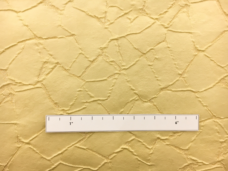 Silk and Polyester Blend Metallic Cloqué Brocade with Cracked Texture1