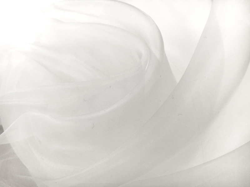Japanese Polyester Extra Fine Organza in White0