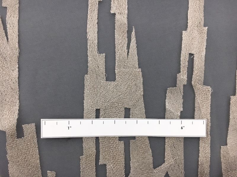 Metallic Embroidered Illusion wih Geometric Patterns1