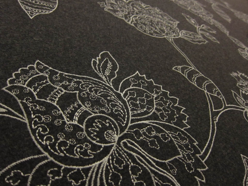 Embroidered Wool Cashmere Coating2